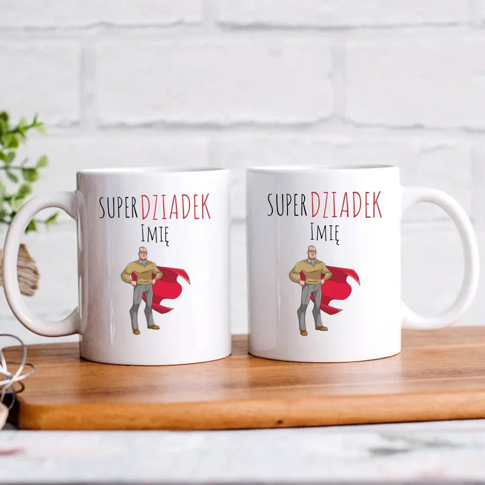 Super Dziadek | Kubek z imieniem dla dziadka D02 - StoryCups.pl