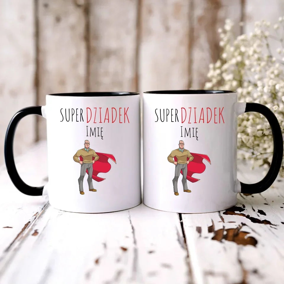 Super Dziadek | Kubek z imieniem dla dziadka D02 - StoryCups.pl