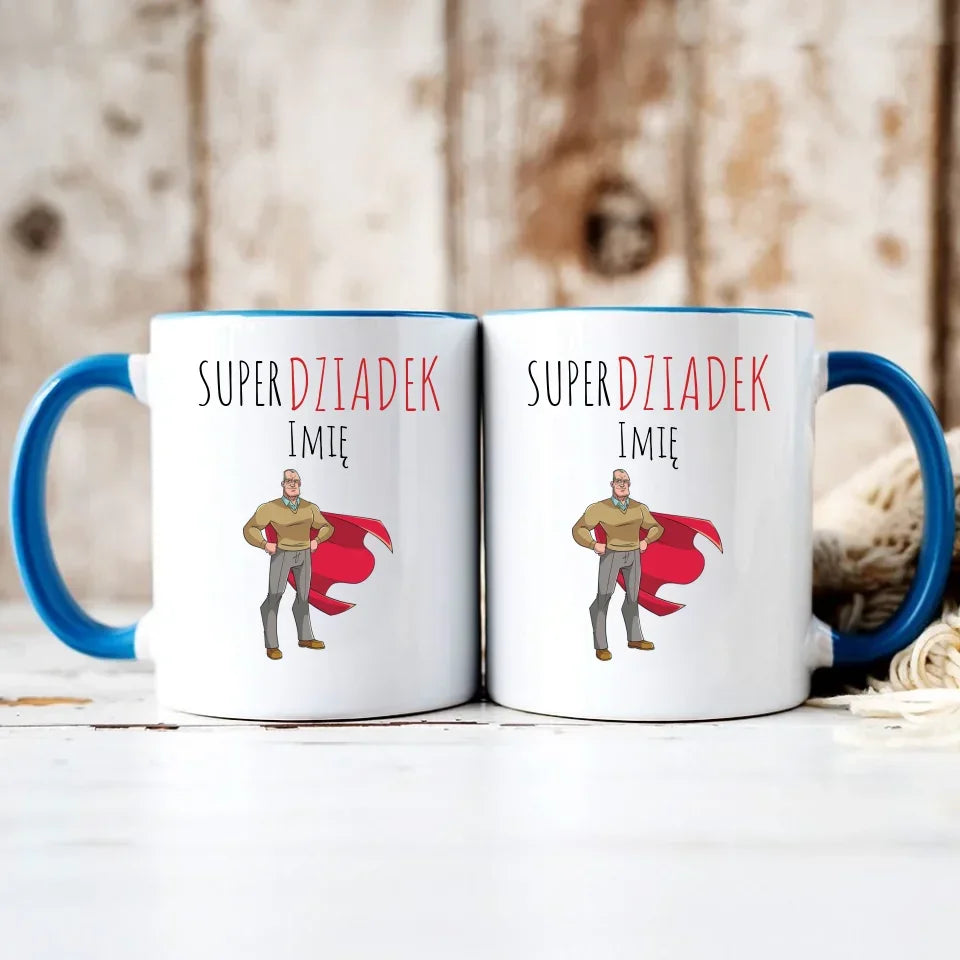 Super Dziadek | Kubek z imieniem dla dziadka D02 - StoryCups.pl
