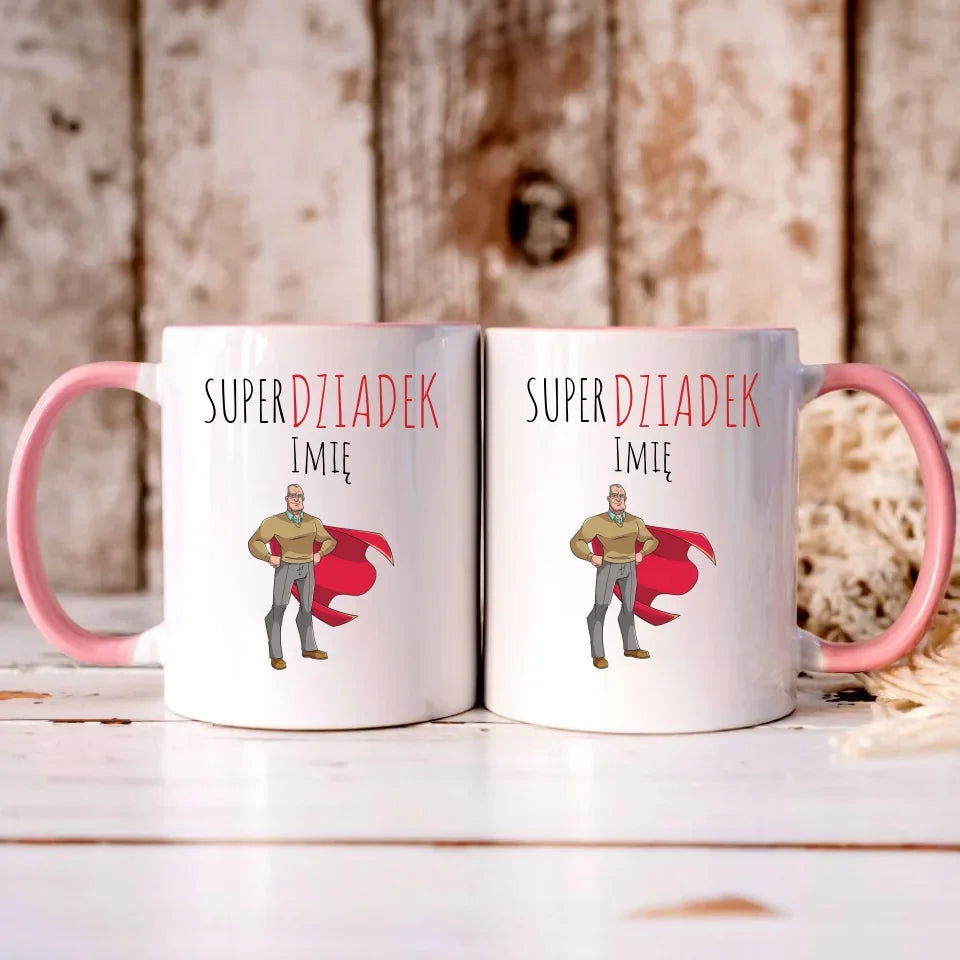 Super Dziadek | Kubek z imieniem dla dziadka D02 - StoryCups.pl