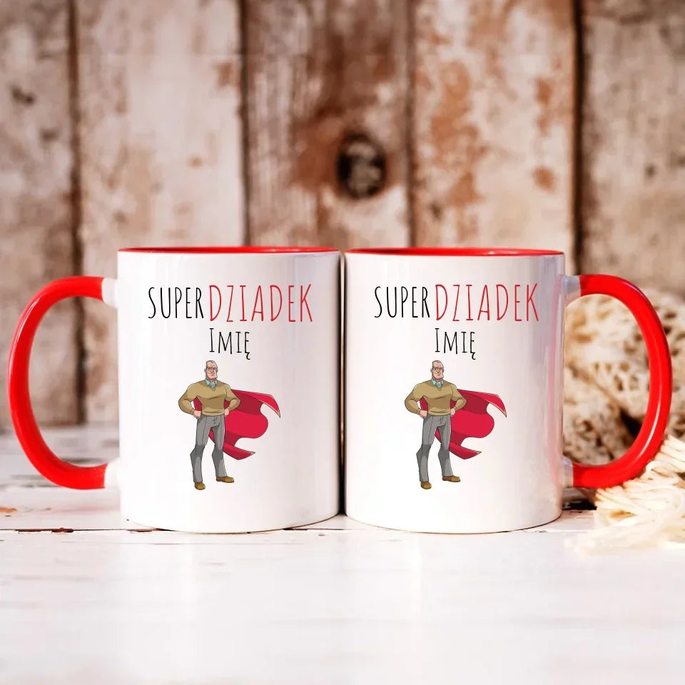 Super Dziadek | Kubek z imieniem dla dziadka D02 - StoryCups.pl