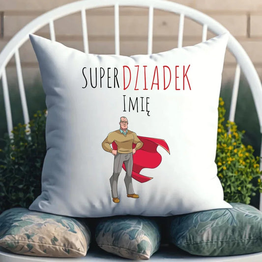 Super Dziadek | Poduszka z imieniem dla dziadka D02 - StoryCups.pl