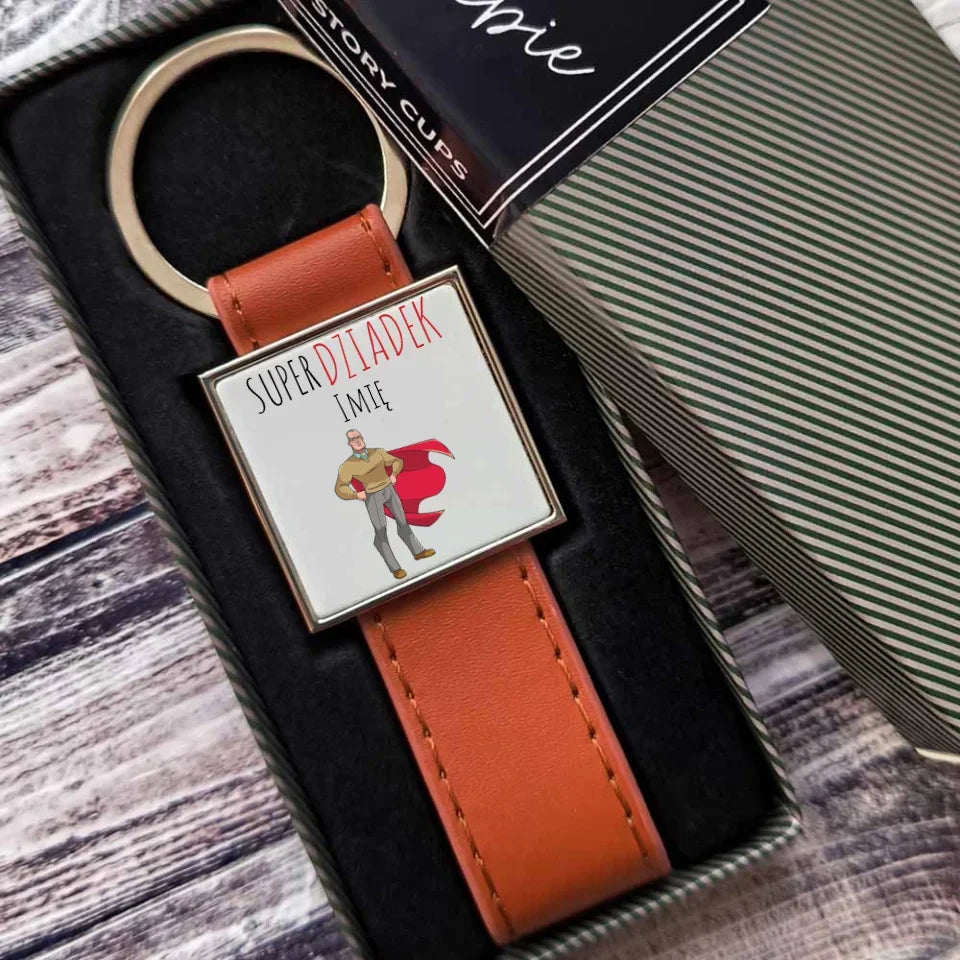 Super Dziadek | Brelok z imieniem dla dziadka D02 - StoryCups.pl