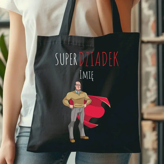 Super Dziadek | Torba z imieniem dla dziadka D02 - StoryCups.pl