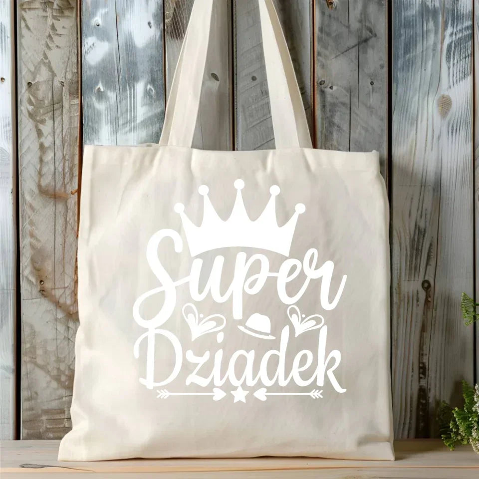 Super Dziadek | Personalizowana torba dla dziadka D03 - StoryCups.pl