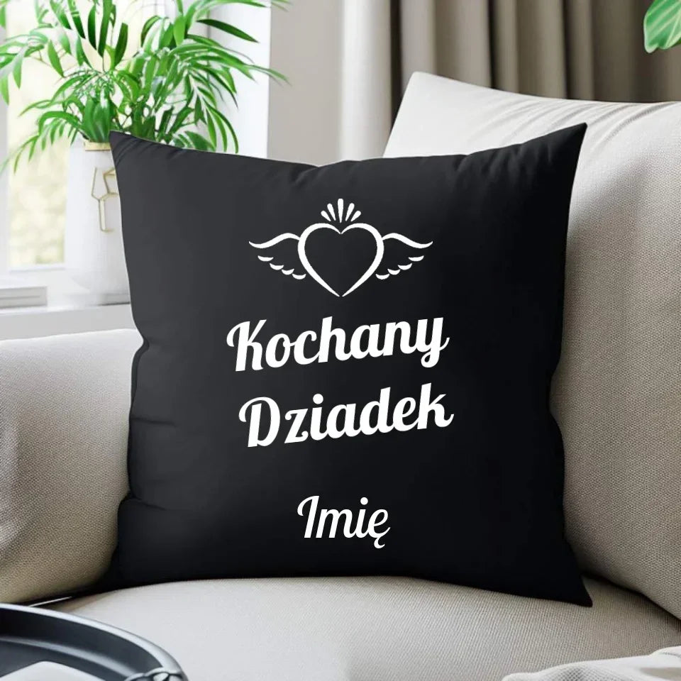 Kochany Dziadek | Personalizowana poduszka dekoracyjna dla dziadka D05 - StoryCups.pl