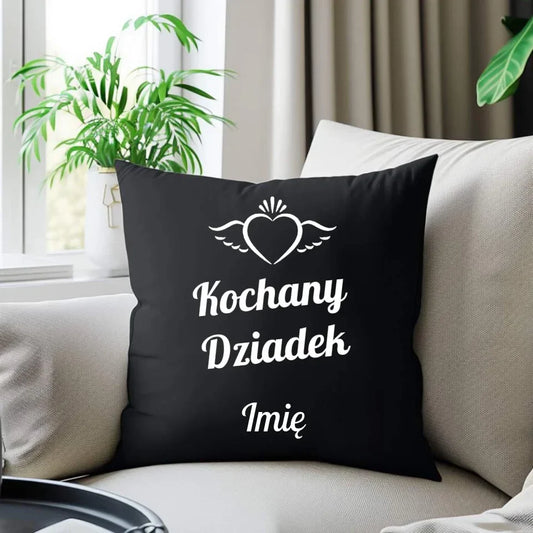 Kochany Dziadek | Personalizowana poduszka dekoracyjna dla dziadka D05 - StoryCups.pl