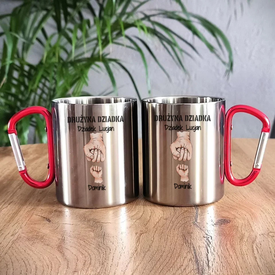 Drużyna Dziadka | Personalizowany kubek metalowy dla dziadka D07 - StoryCups.pl
