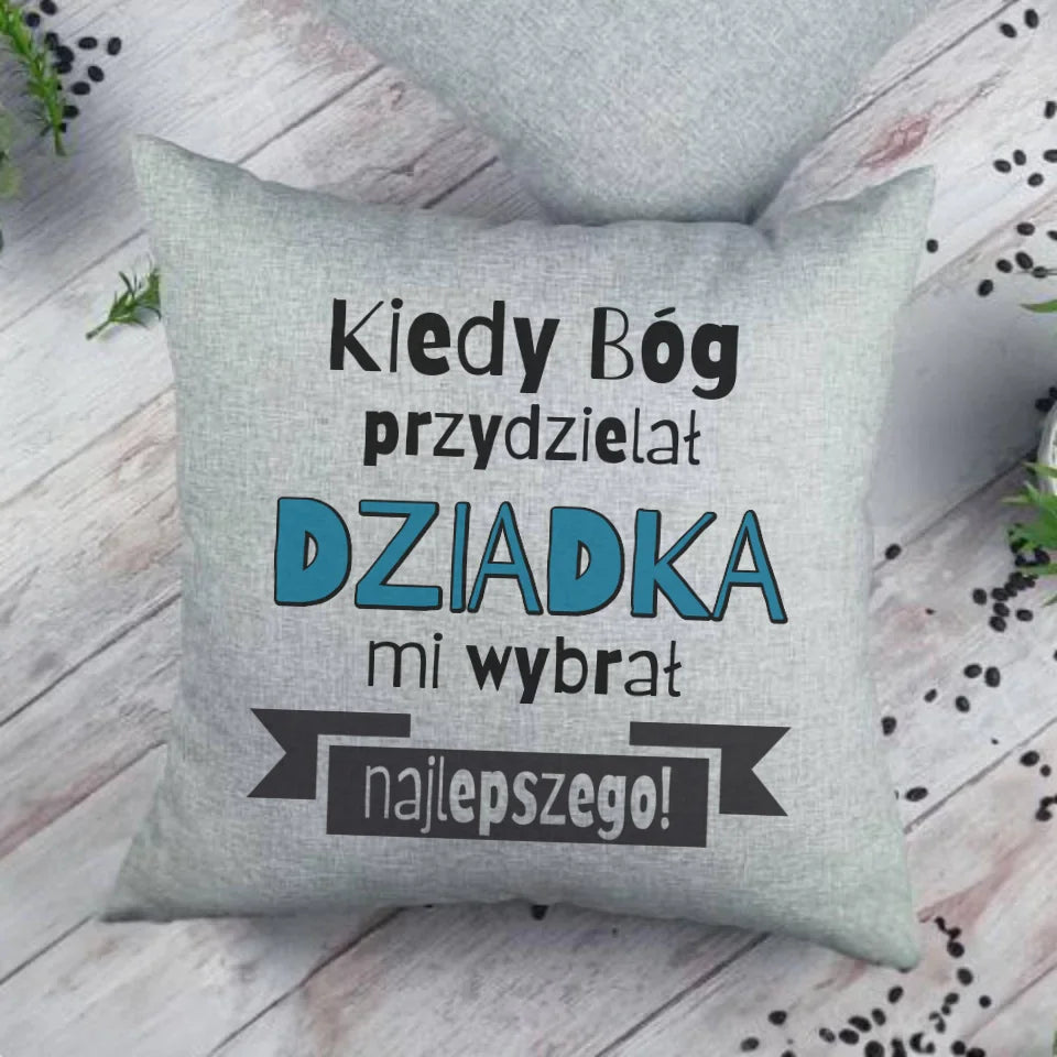 Duża poduszka dla dziadka - prezent na Dzień Dziadka, urodziny, Święta