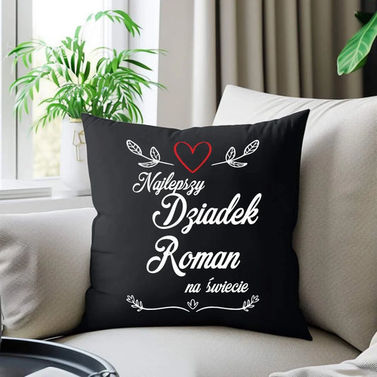 Najlepszy Dziadek na Świecie | Personalizowana poduszka dekoracyjna dla dziadka D12 - StoryCups.pl