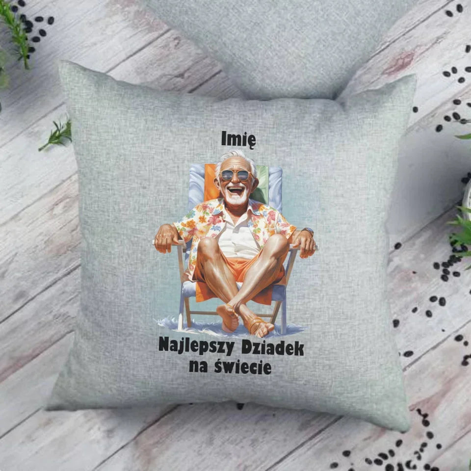 Najlepszy Dziadek na świecie | Poduszka z imieniem dla dziadka D14 - StoryCups.pl