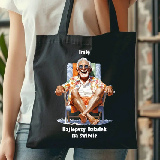 Najlepszy Dziadek na świecie | Personalizowana torba dla dziadka D14 - StoryCups.pl