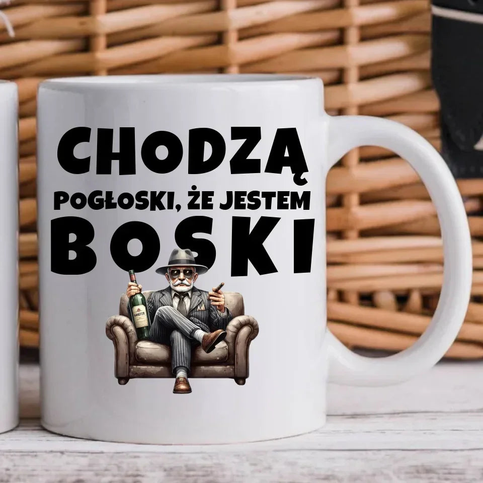 Chodzą pogłoski, że jestem boski | Kubek dla dziadka D16 - StoryCups.pl