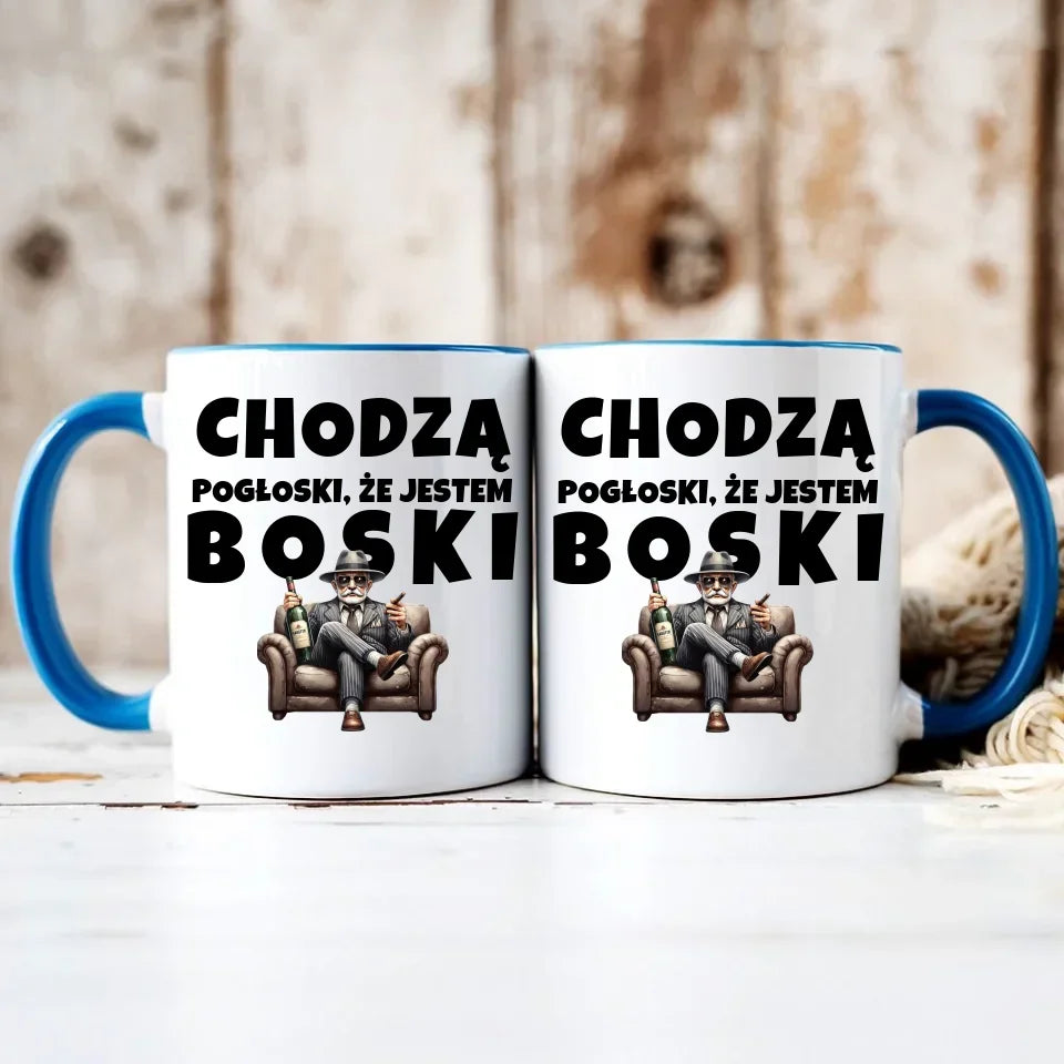 Chodzą pogłoski, że jestem boski | Kubek dla dziadka D16 - StoryCups.pl