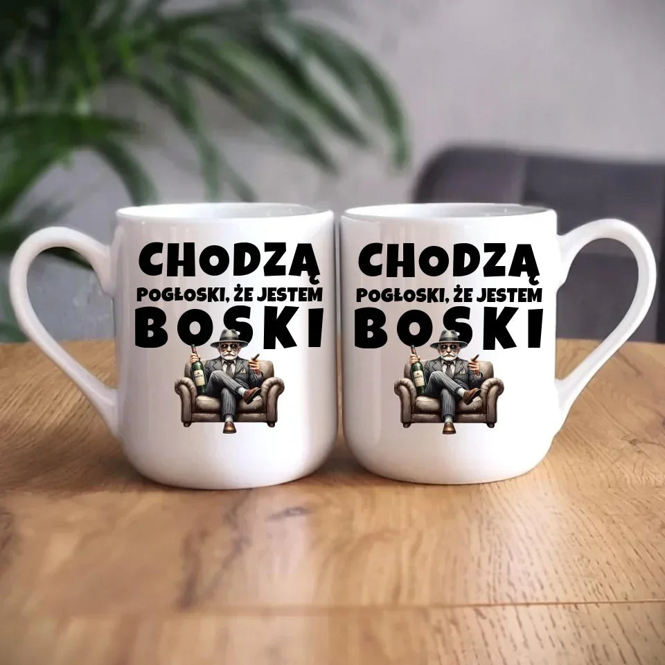 Chodzą pogłoski, że jestem boski | Kubek dla dziadka D16 - StoryCups.pl