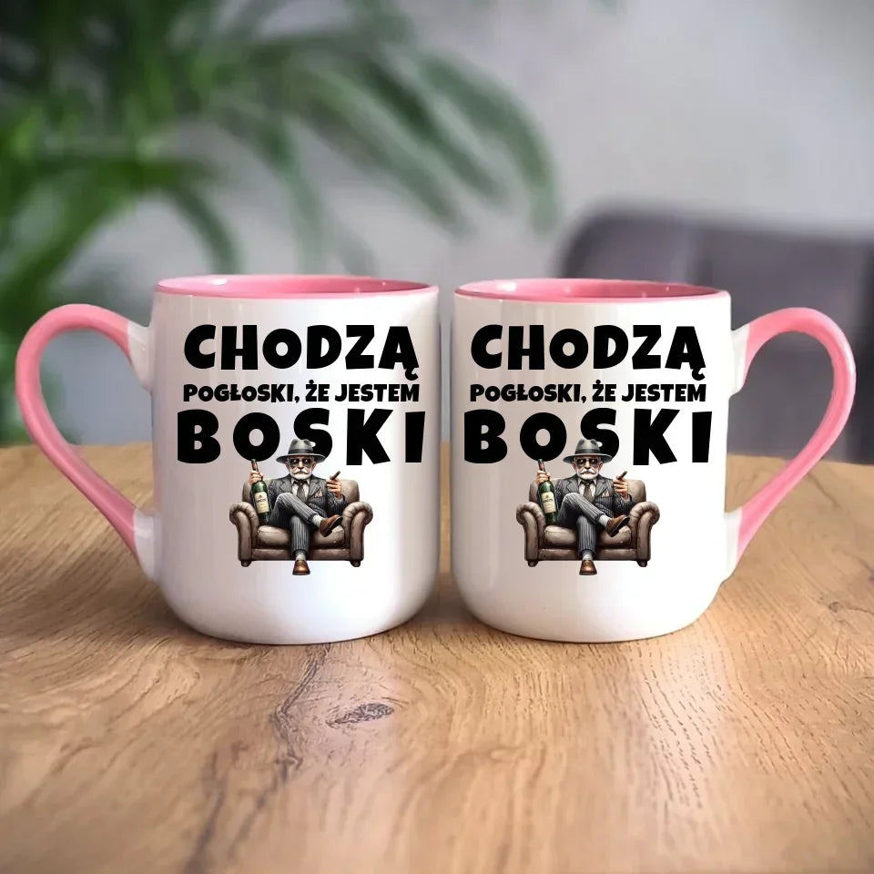Chodzą pogłoski, że jestem boski | Kubek dla dziadka D16 - StoryCups.pl