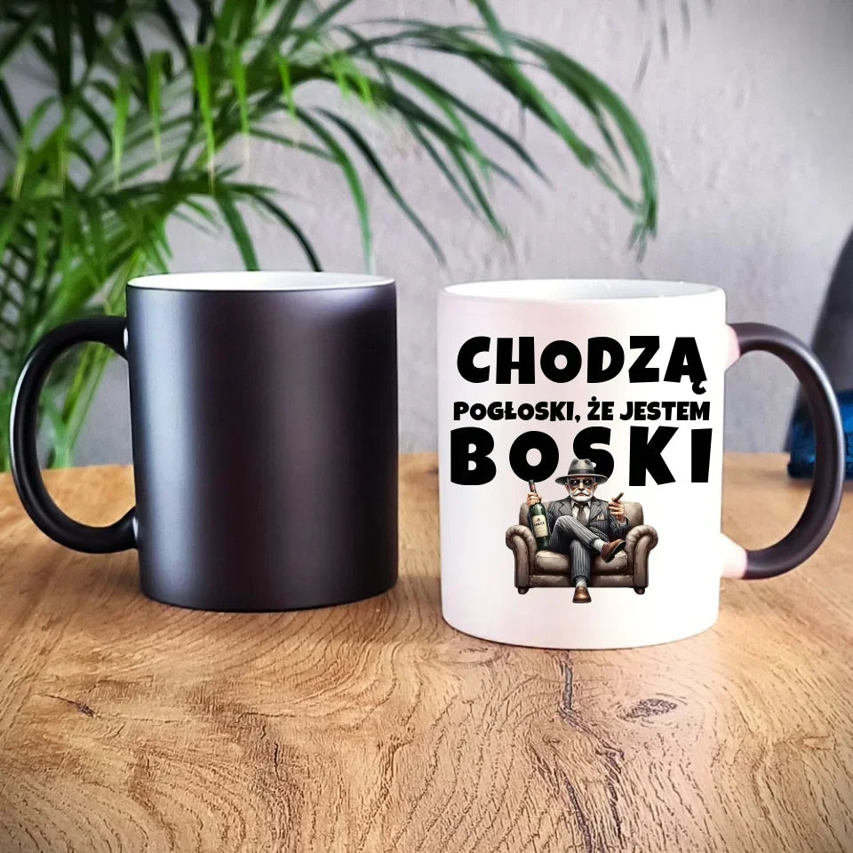 Chodzą pogłoski, że jestem boski | Kubek dla dziadka D16 - StoryCups.pl