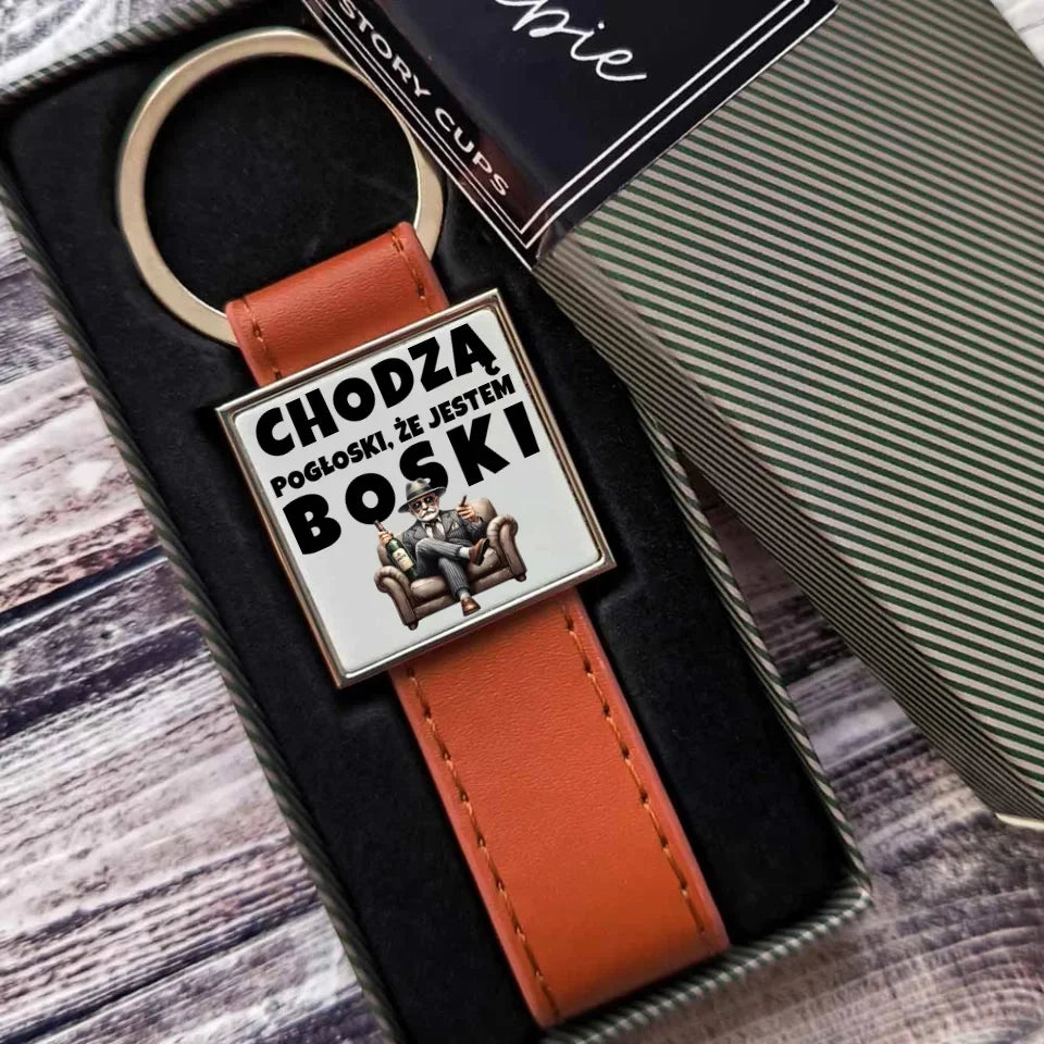 Chodzą pogłoski, że jestem boski | Brelok dla dziadka D16 - StoryCups.pl