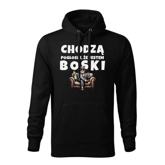 Chodzą pogłoski, że jestem boski | Bluza męska z kapturem dla dziadka D16 - StoryCups.pl