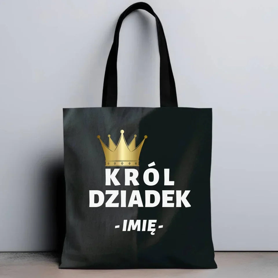 Król Dziadek | Personalizowana torba dla dziadka D17 - StoryCups.pl