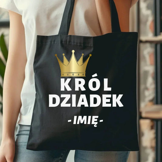 Król Dziadek | Personalizowana torba dla dziadka D17 - StoryCups.pl