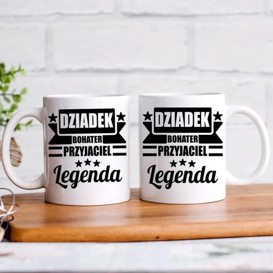 Dziadek Legenda | Kubek dla dziadka D20 - StoryCups.pl