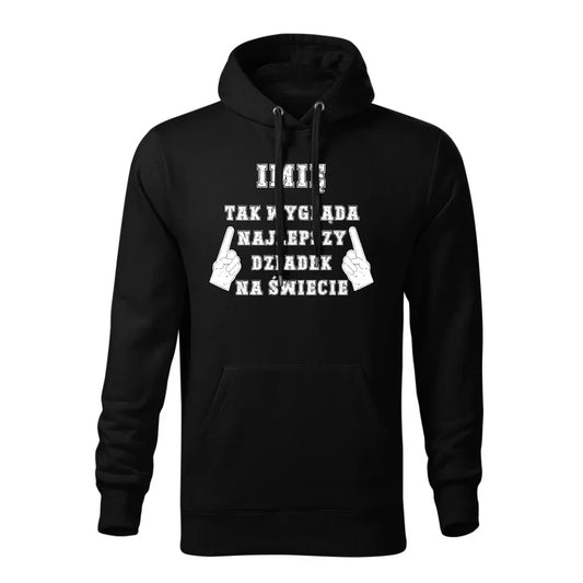 Tak wygląda najlepszy dziadek na świecie | Bluza męska z kapturem dla dziadka D24 - StoryCups.pl