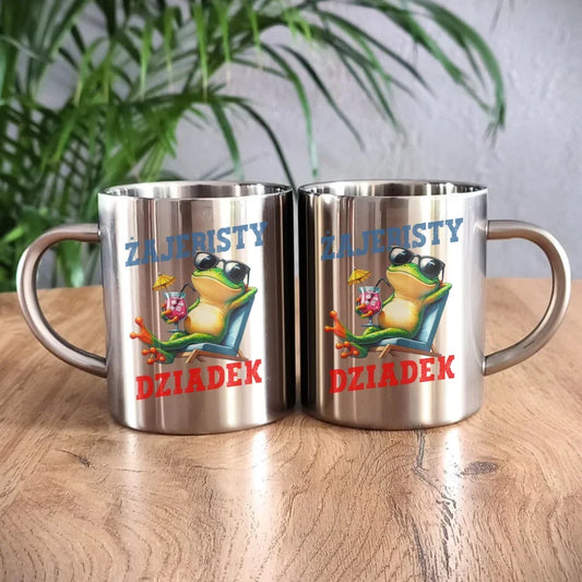 Żajebisty dziadek | Kubek metalowy dla dziadka D27 - StoryCups.pl