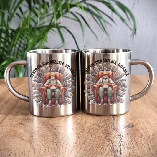 Centrum dowodzenia | Kubek metalowy dla dziadka D28 - StoryCups.pl
