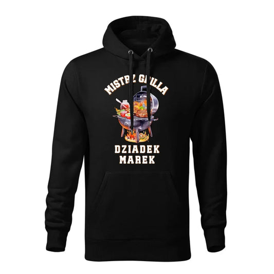 Dziadek mistrz grilla | Bluza męska z kapturem dla dziadka D33 - StoryCups.pl