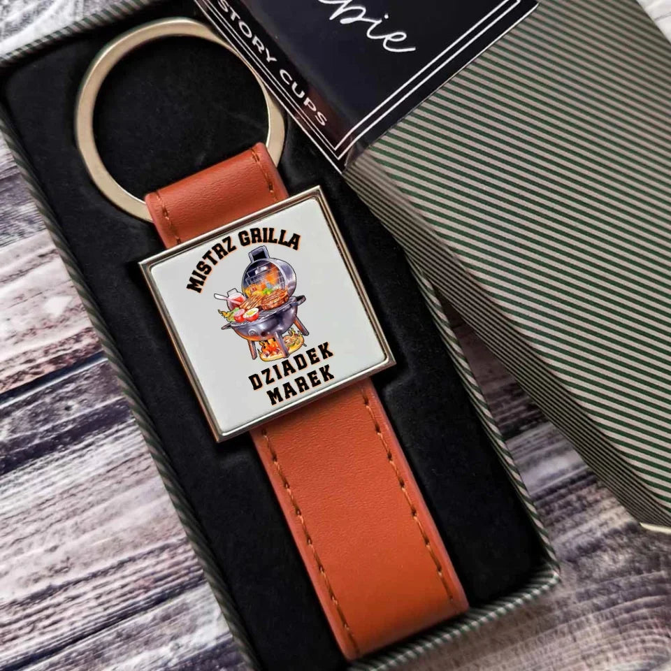 Dziadek mistrz grilla | Brelok dla dziadka D33 - StoryCups.pl