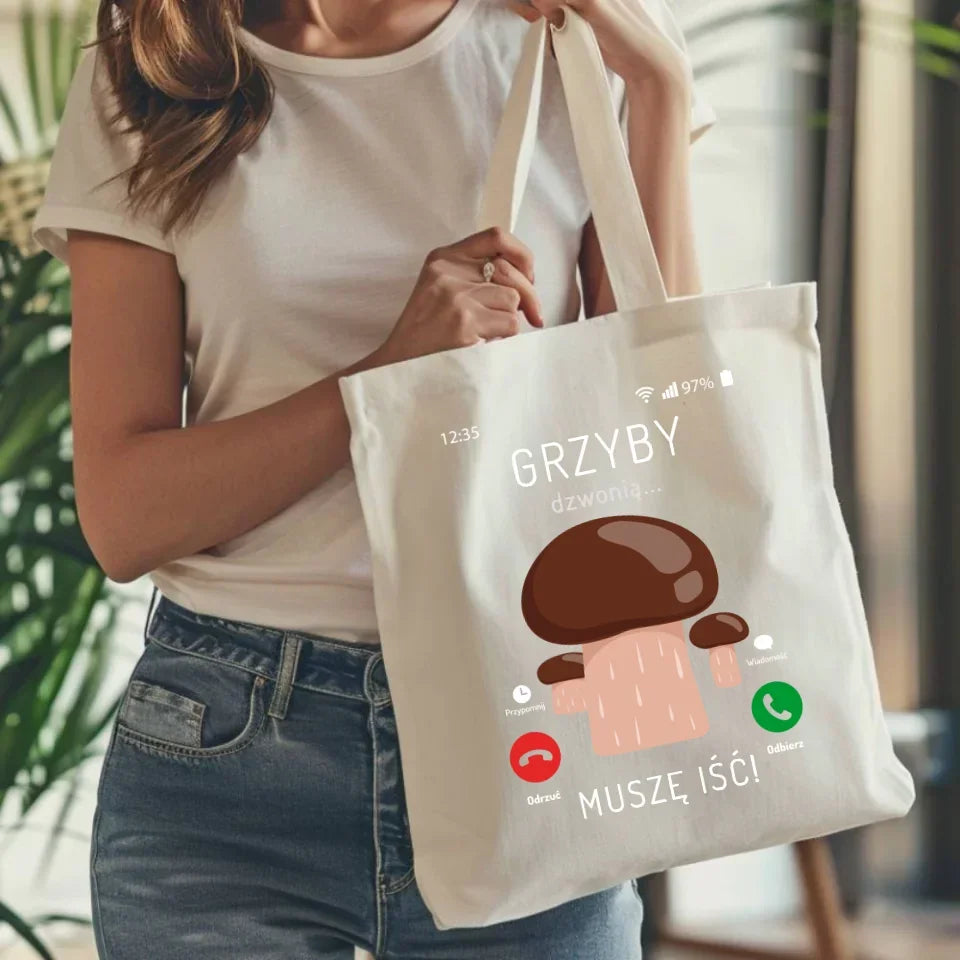 Grzyby dzwonią muszę iść | Torba dla dziadka D36 - StoryCups.pl