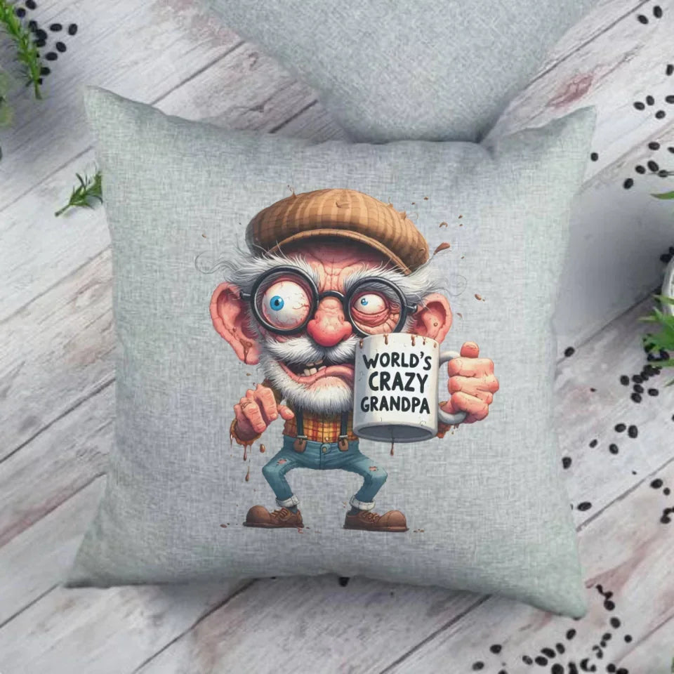 Crazy grandpa | Poduszka dla dziadka D38 - StoryCups.pl