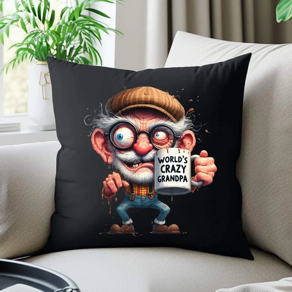 Crazy grandpa | Poduszka dekoracyjna dla dziadka D38 - StoryCups.pl