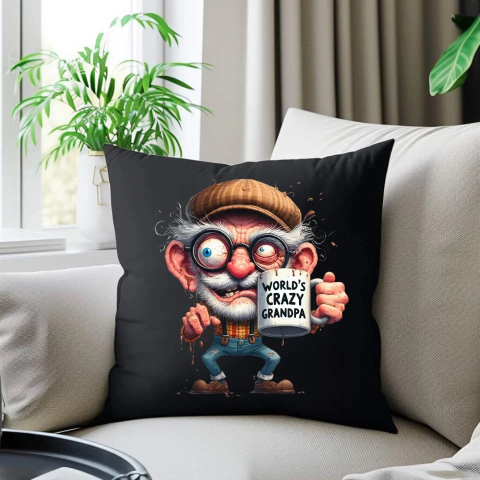 Crazy grandpa | Poduszka dekoracyjna dla dziadka D38 - StoryCups.pl