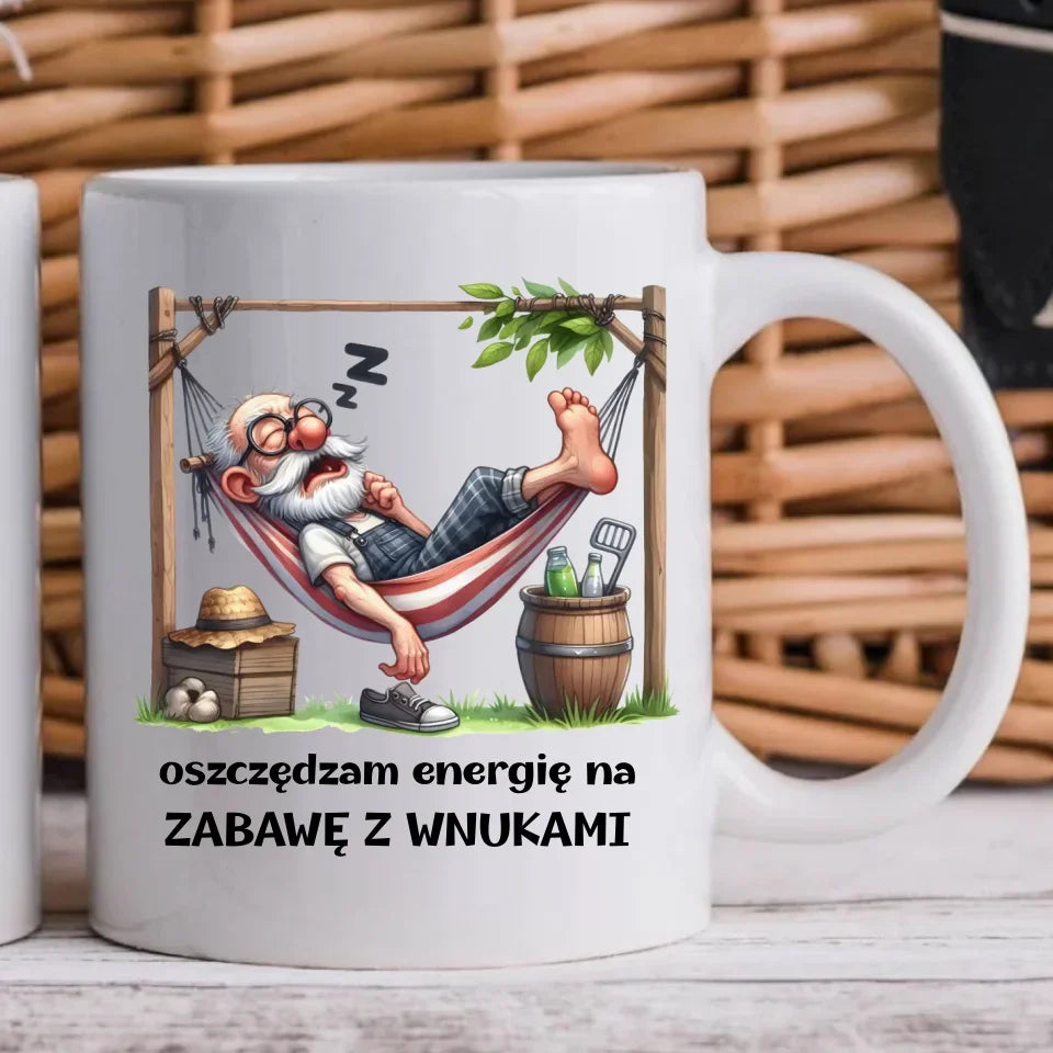 Oszczędzam energię | Kubek dla dziadka D39 - StoryCups.pl
