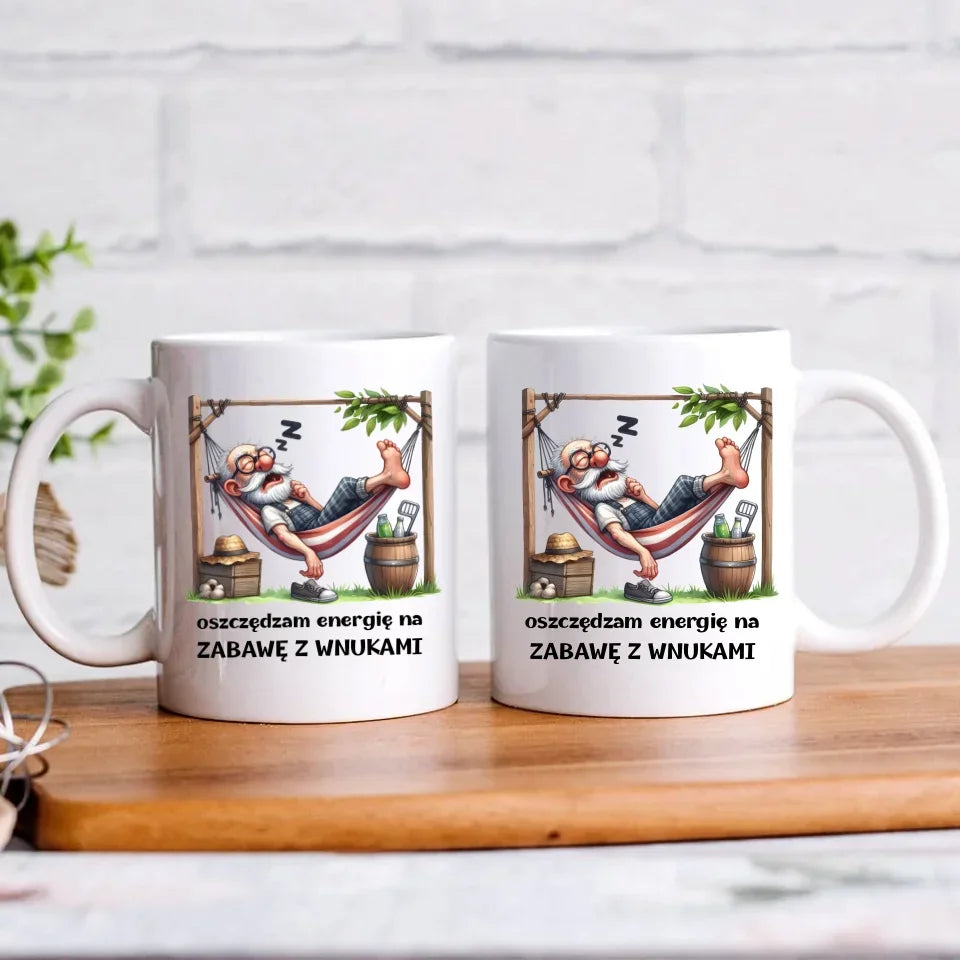 Oszczędzam energię | Kubek dla dziadka D39 - StoryCups.pl