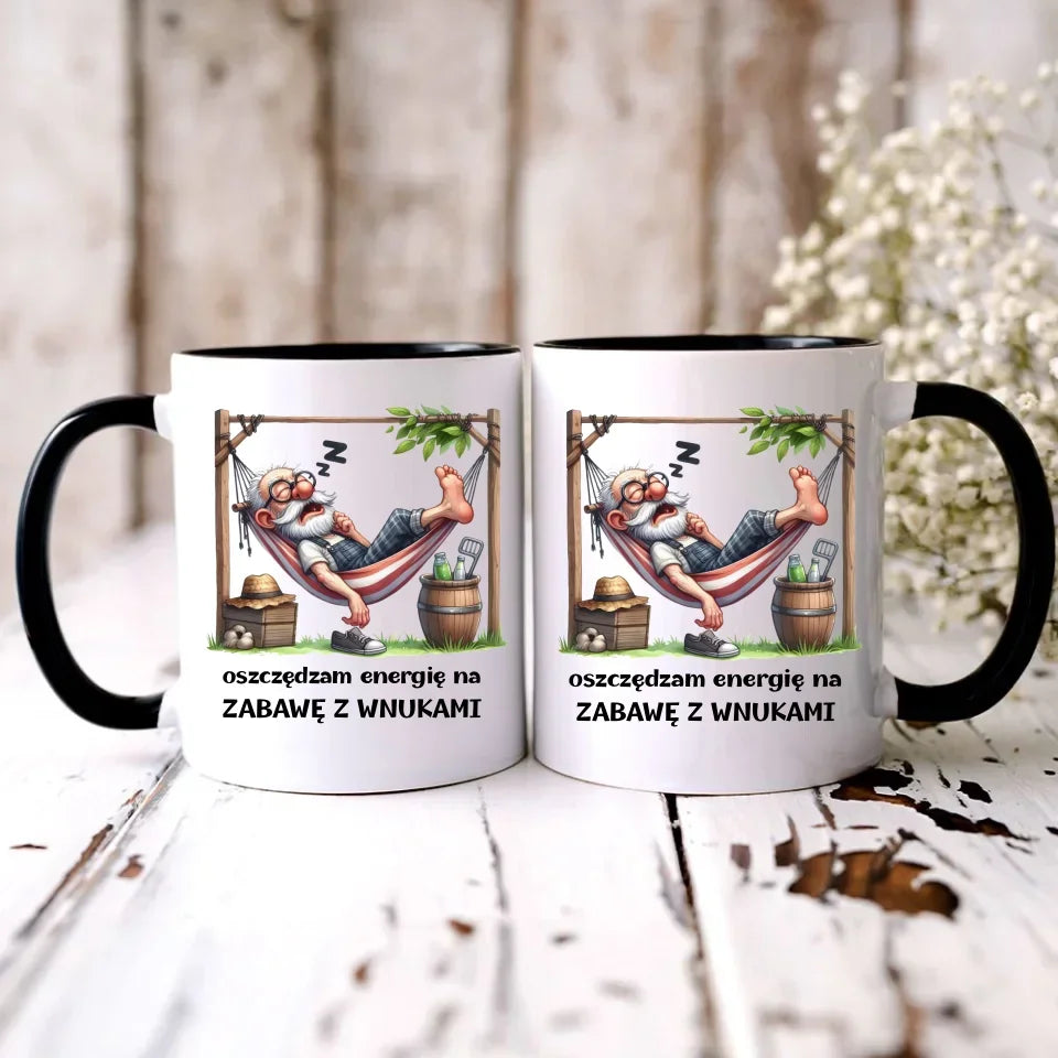 Oszczędzam energię | Kubek dla dziadka D39 - StoryCups.pl