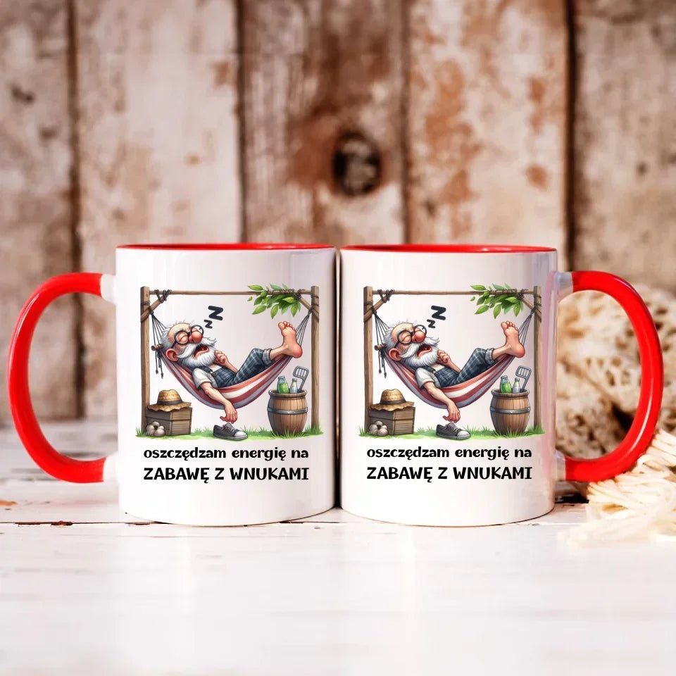 Oszczędzam energię | Kubek dla dziadka D39 - StoryCups.pl