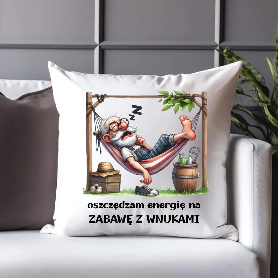 Oszczędzam energię | Poduszka dla dziadka D39 - StoryCups.pl
