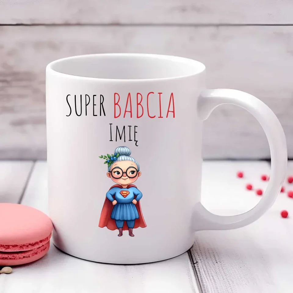 Super Babcia | Kubek z imieniem dla babci B02 - StoryCups.pl