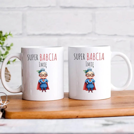 Super Babcia | Kubek z imieniem dla babci B02 - StoryCups.pl