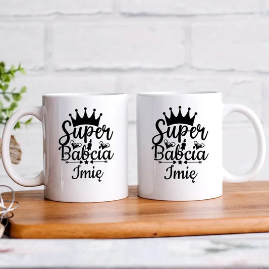Super Babcia | Personalizowany kubek dla babci B03 - StoryCups.pl