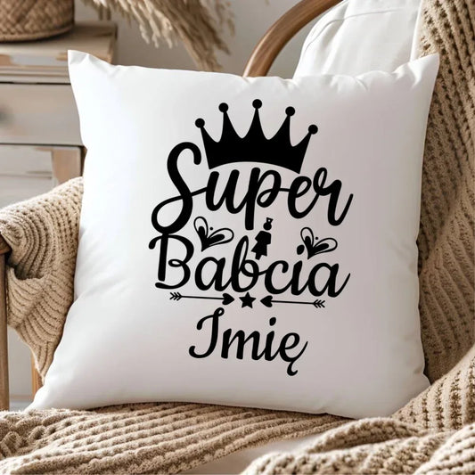 Super Babcia | Personalizowana poduszka dla babci B03 - StoryCups.pl