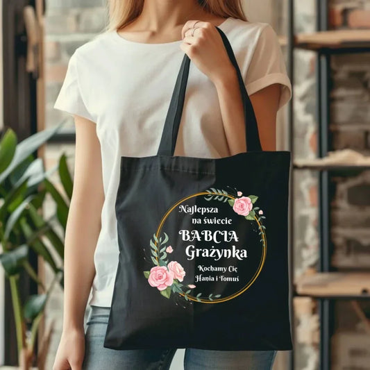 Najlepsza babcia na świecie | Personalizowana torba dla babci B04 - StoryCups.pl