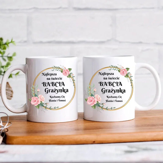 Najlepsza babcia na świecie | Personalizowany kubek dla babci B04 - StoryCups.pl