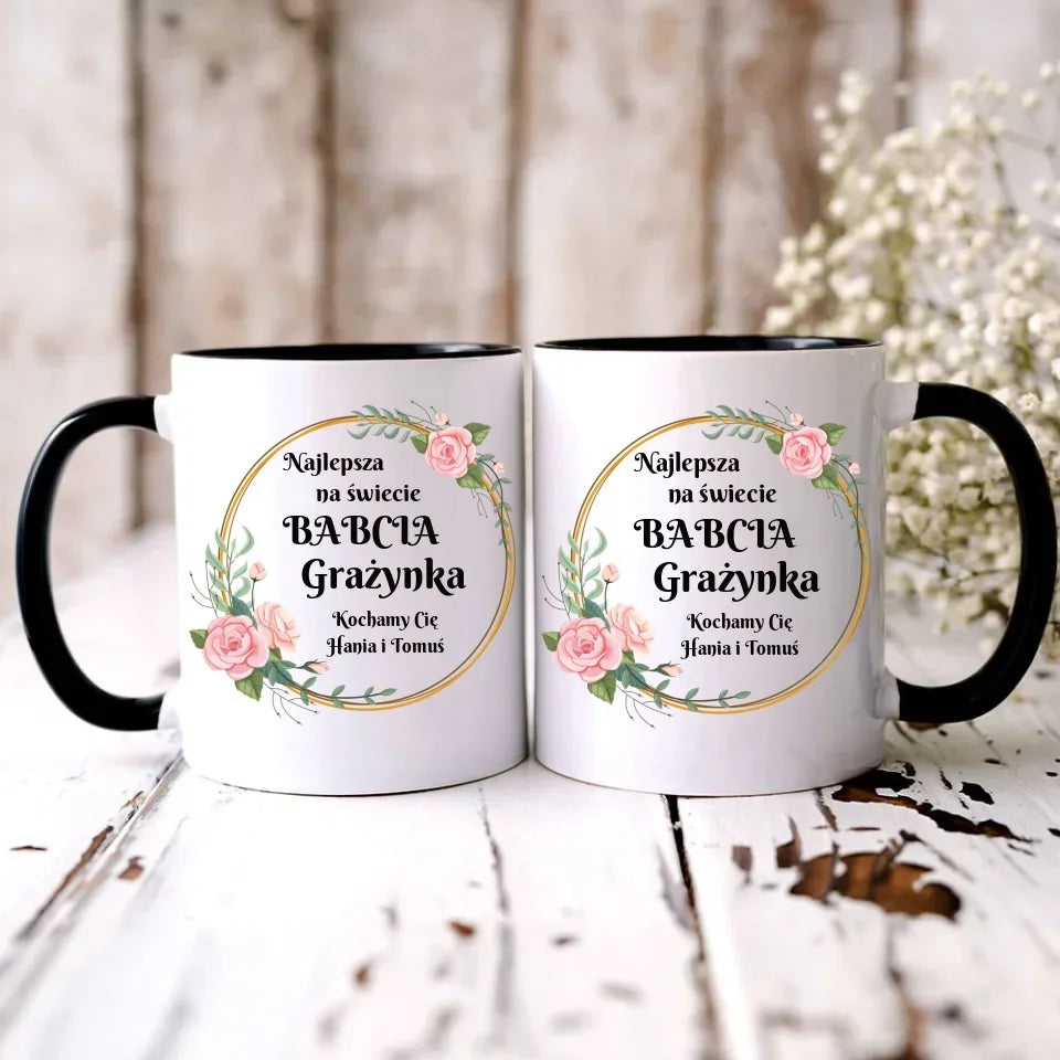 Najlepsza babcia na świecie | Personalizowany kubek dla babci B04 - StoryCups.pl