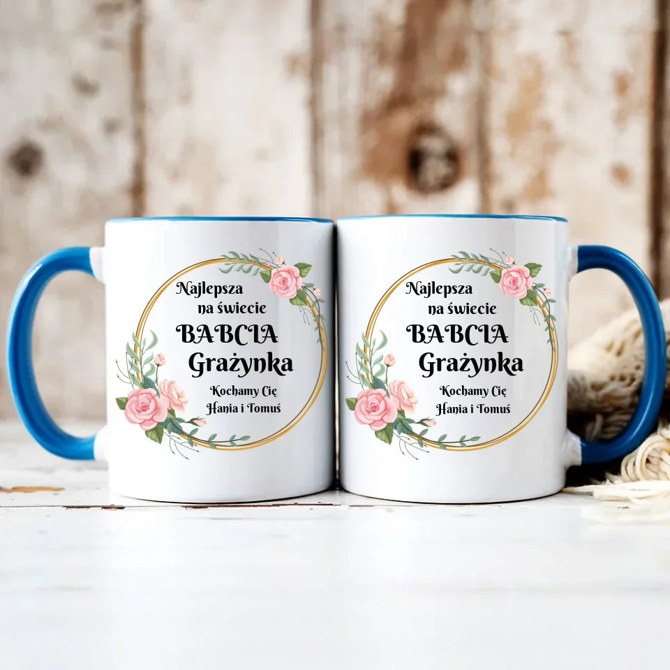 Najlepsza babcia na świecie | Personalizowany kubek dla babci B04 - StoryCups.pl