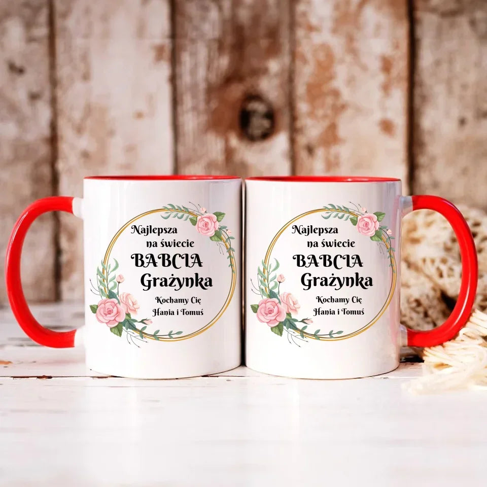 Najlepsza babcia na świecie | Personalizowany kubek dla babci B04 - StoryCups.pl