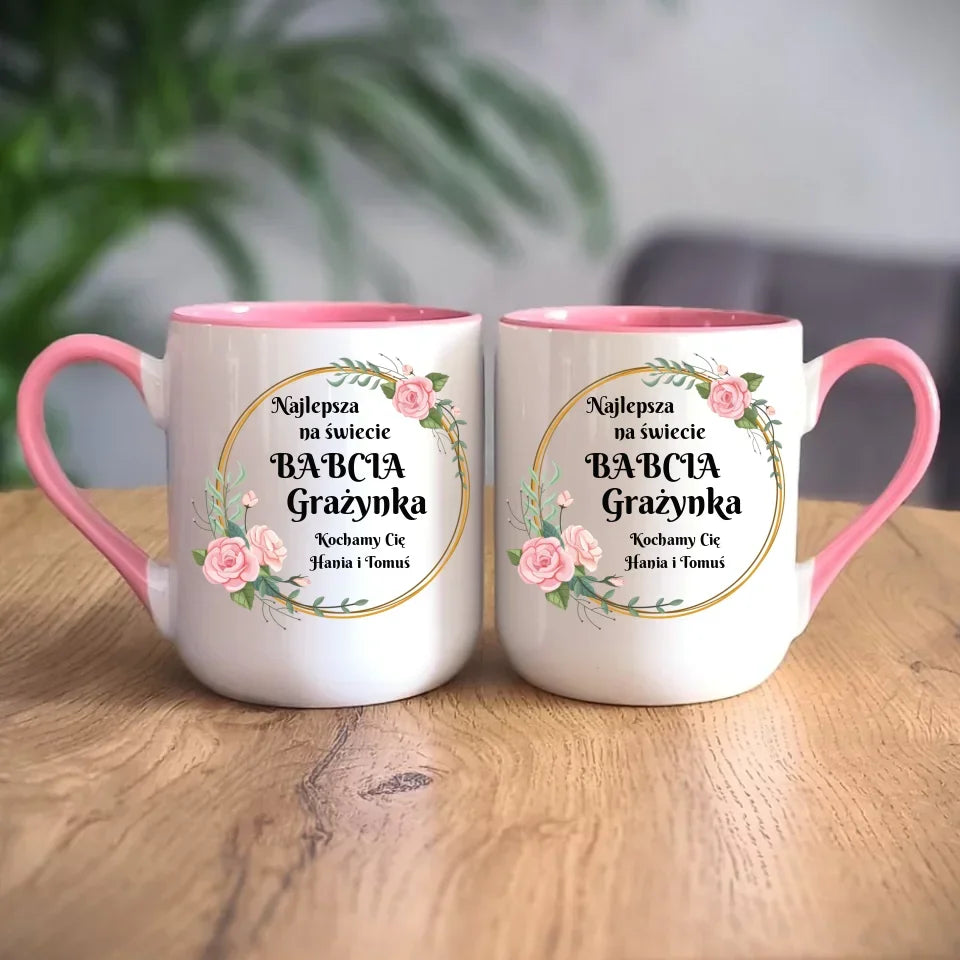 Najlepsza babcia na świecie | Personalizowany kubek dla babci B04 - StoryCups.pl